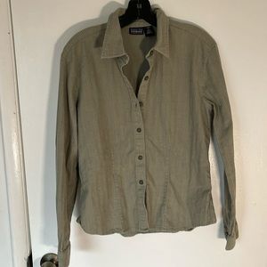 Patagonia Women’s size 8 button shirt organic cotton made in Romania